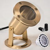 Underwater Light 113 Solid Brass Submersible LED Lights with 7WMR16 LED Bulb for Watertight Bright Long Lasting Pond Lights and Pool Water Fountain Lights