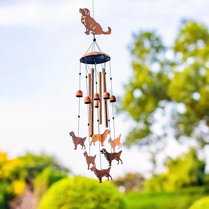 for Mom Golden Retriever Dog Wind Chimes for Outside,Dog Gifts for Women Men/Memorial Gift/Birthday Gifts Metal windchimes Outdoors/Indoors,Garden Decor,Patio,Porch,Yard Decorations