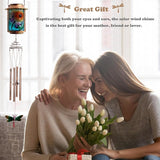 Solar Wind Chimes for Outdoor, Dragonfly Garden Decorations Memorial Wind Chimes Deep Tone, Sympathy Windchimes for Outside Garden Décor, Gifts for Mom, Grandma-Dragonfly