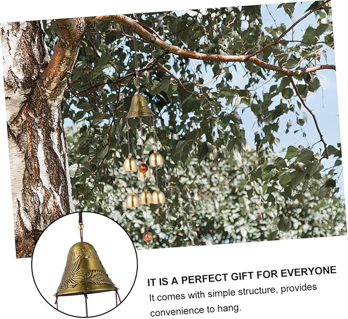 VICASKY 1pc Decorative Wind Chimes Dragon and for Indoor and Outdoor Relaxation Beautiful Metal Tube Pendant for Garden and Patio Decor