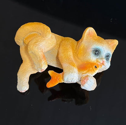 3 Pcs Resin Hanging Cat Figurines Planter Pot Hanger Miniature Fairy Garden Terrarium Edge Decor Flower Pot and Vase Hugger Hanging Animals Ornaments for Patio, Yard, Balcony