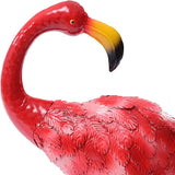 Red Flamingos Yard Decorations,2 Pack Extra Large 37.8" /35.4" Tall Iron Flamingo Sculptures Lifelike Flamingo Figurine Set for Home Patio Lawn Garden Art Backyard Decor