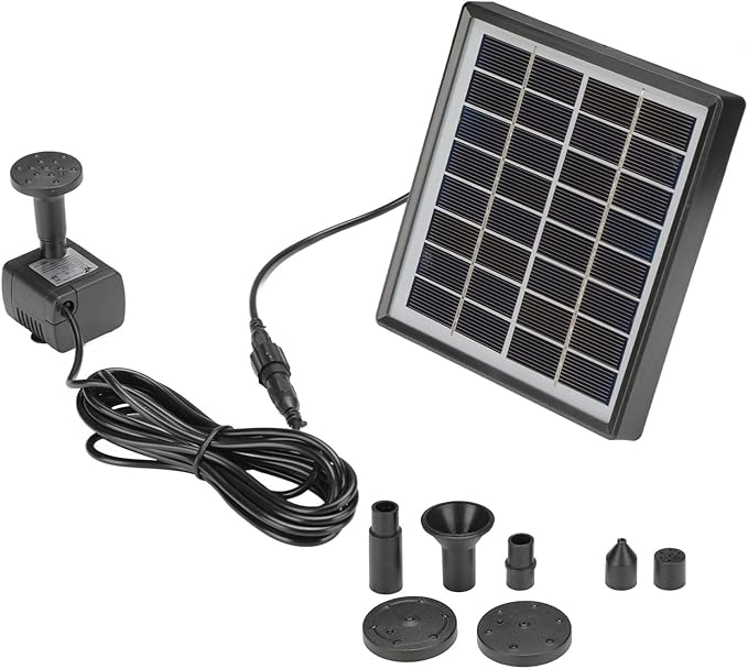 ZJchao Solar, Efficiency Panel Solar Fountain For Bird Bath Fountain Bird Bath Panel Kit For Outdoor Small Pond, Patio Garden and Fish Box