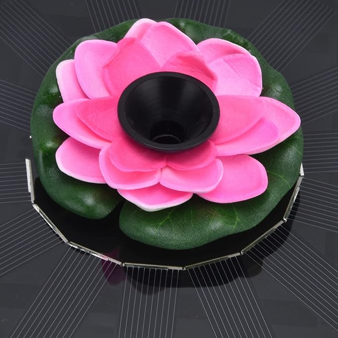 Milltrip Flower Solar Fountain, Floating Solar Powered Water Feature for Bird Bath, Garden Pond & Outdoor Decor (Pink)