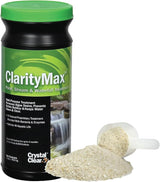 CrystalClear ClarityMax, All-in-One Pond Clarifier Treatment, All-Natural Beneficial Microbes & Enzymes Provide Max Clarity, Koi Fish & Pet Safe, Algae Stain Remover, Crystal Clear Water Garden 1 LB