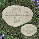 Personalized Miscarriage Memorial Garden Stone, Baby Miscarriage Gift, in Our Hearts with Wings Flat Garden Stone, Infant Loss Gift, Stillborn Gift