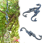 Sungmor Cast Iron Plant Hangers, 2PC Mermaid & 11 Inch Length, Large S Hooks for Hanging Plants, Ceiling Extender Hooks for Hanging Flower Basket, Planter, Macrame Plant Holder, Lantern, Windchime