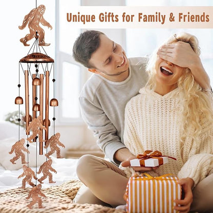 GDNSFIT Bigfoot Wind Chimes for Outside, Metal Windchimes Outdoors, Bigfoot Gifts for Women/Men, Memorial/Birthday Gifts, Garden Decor for Outside, Patio or Yard, Durable Chimes for Outdoors
