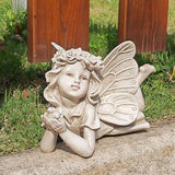 Garden Angel Statue with Bird - 11 Inch Outdoor Fairy Figurine, Weatherproof Resin Decor for Patio, Lawn & Flower Beds - Whimsical Gift for Garden Lovers, Mother's Day, Housewarming