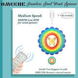 Wind Spinners Outdoor, 12In Stainless Steel Spinfinity Wind Spinner, Wind Chimes for Outside, 3D Kinetic Hanging Sculpture, Metal Yard Spinners, Butterfly Decorations, Garden Gifts Women