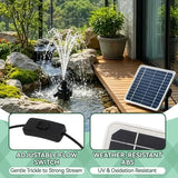 50W Solar Water Pump Kit with Battery Backup, 800L/H Solar Powered Fountain Pump for Bird Bath, Fish Tank, Small Pond & Garden Irrigation Outdoor Water Feature Kit with Adjustable Flow Switch