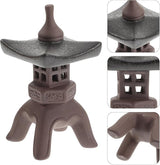 balacoo Chinese Style Lighthouse Ornament Led Stone Lamp Retro Vintage Home Office Desk Patio Garden Decoration Sculpture