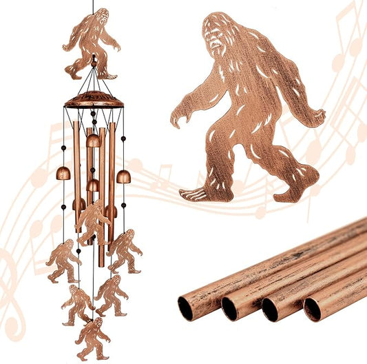 GDNSFIT Bigfoot Wind Chimes for Outside, Metal Windchimes Outdoors, Bigfoot Gifts for Women/Men, Memorial/Birthday Gifts, Garden Decor for Outside, Patio or Yard, Durable Chimes for Outdoors