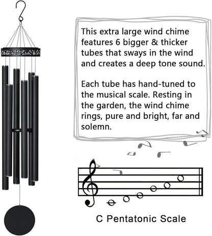 Extra Large Wind Chimes for Outside Deep Tone, Sympathy Memorial Gifts for Loss of Loved one,48" Church Wind Chime Outdoor Clearance,Hanging Decor for Garden,Yard,Patio and Lawn