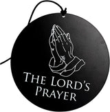 The Lord's Prayer Our Father Who Art in Heaven Black 35 inch Metal Wind Chime
