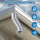 Tfro & Cile Rain Chain Gutter Adapter Silver Installation Suit for Gutter Downspout Outlet