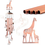 Giraffe Copper Wind chimesoutdoor, Gifts for All Father Husband Stepdad mom Grandma Aunt Daughte Friend dad, Mother Birthday Gift, Women Gardening Gifts,Windchime Outside, Perfect for Patio, Garden