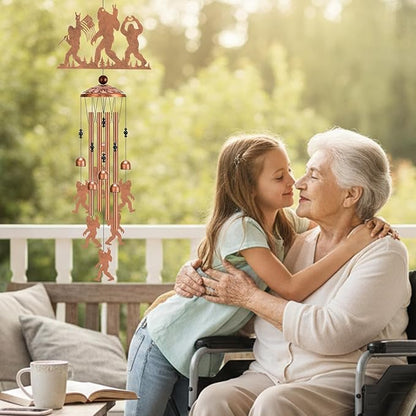 Bigfoot Wind Chimes Outdoor - Sasquatch Gifts for Women Mom Grandma Friend Metal Windchime Decor for Outside Garden Patio Backyard Porch Christmas New Year Decoration Indoor Art Hanging