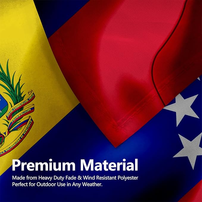 Venezuela Venezuelan And Puerto Rico Puerto Rican Flag 3x5 Ft Double-Sided Printed Indoor/Outdoor Polyester Fabric Decorative Banner With 2 Brass Grommets 3x5 Foot National Flags For Outside