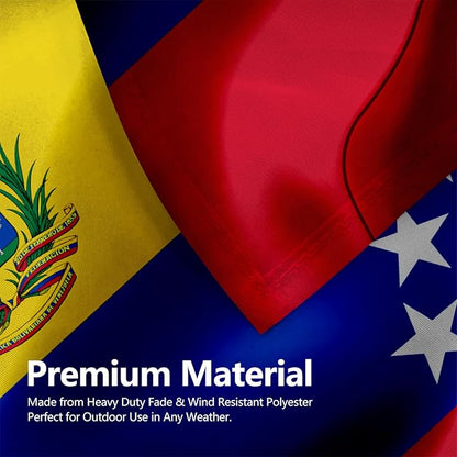 Venezuela Venezuelan And Puerto Rico Puerto Rican Flag 3x5 Ft Double-Sided Printed Indoor/Outdoor Polyester Fabric Decorative Banner With 2 Brass Grommets 3x5 Foot National Flags For Outside