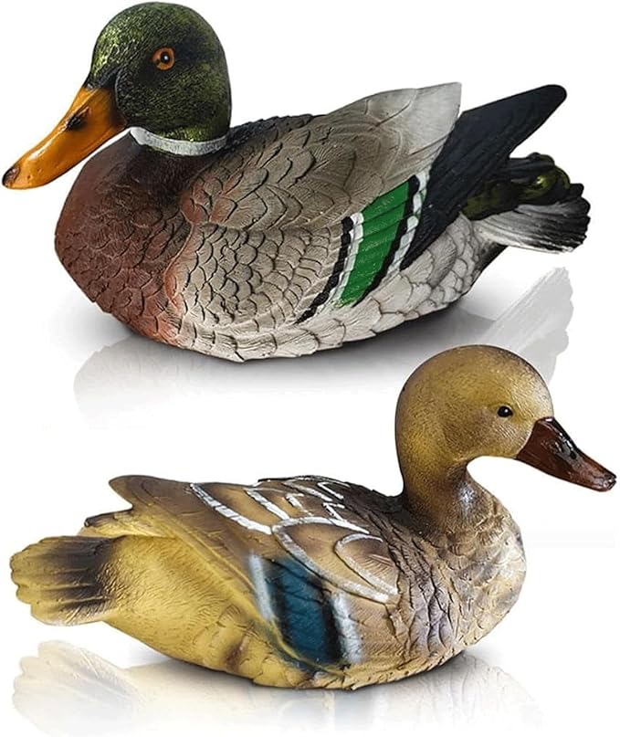 Garden Statues Pond Floating Duck Sculpture Creative Resin Duck Statue Realistic Duck Decoy for Fish Tank Garden Animal Cute Outdoor Yard Ornaments Decor