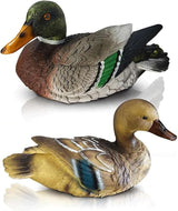 Garden Statues Pond Floating Duck Sculpture Creative Resin Duck Statue Realistic Duck Decoy for Fish Tank Garden Animal Cute Outdoor Yard Ornaments Decor