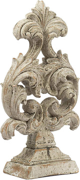 A & B Home 14.5" Decorative Crested Arrow Cement Sculpture with Aged Finish for Indoor Outdoor