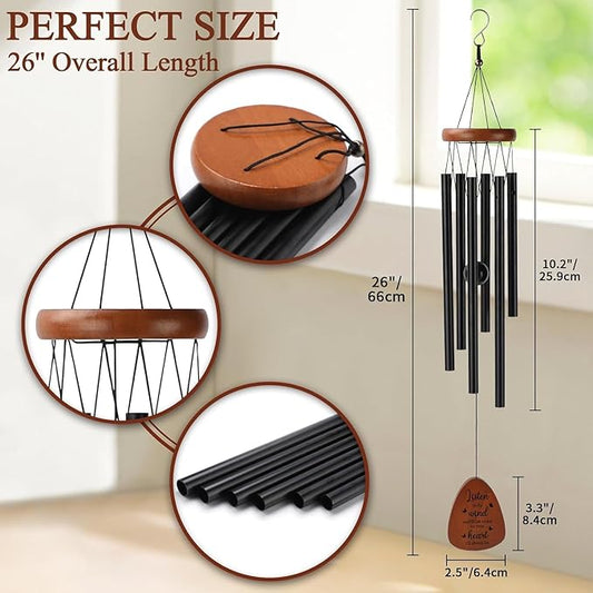 PRSTENLY 26 Inch Memorial Wind Chimes for Loss of Loved One, Sympathy Gift Wind Chimes for Loss of Father Mother Son, Daughter, Friends, Sister, Bereavement Remembrance Gift in Memory of Loved One
