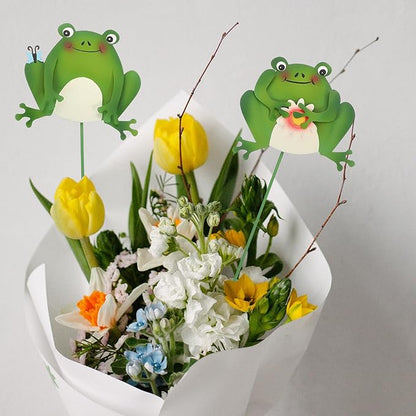 BESPORTBLE Decorative Garden Stakes, Metal Frogs Spring Outdoor Gardening Decor Signs, Outdoor Decorations for Patio Outside Yard Lawn 2Pcs