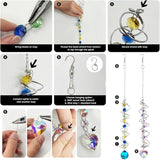 SNAIL GARDEN 2 Pack Gazing Ball Spiral Tail Making Kits with 360° Rotatable Hooks, DIY Suncatcher Kit with Pliers, Suncatcher Kits for Adults, DIY Craft for Home Decor, Hanging Ornaments