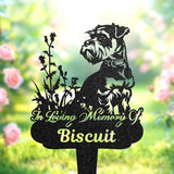 Custom Mini Schnauzer Memorial Grave Marker, Personalized Dog Garden Stake, Schnauzer Headstone, Yard Art, Cemetery Decor, Pet Loss Gift.