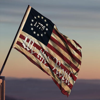 We The People 1776 Flag 3x5 FT Outdoor Vintage American Betsy Ross 13 Star Constitution Flags Indoor Garden Decoration USA Flags