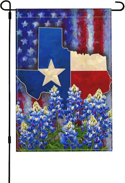 Texas Garden Flag Seasonal Double Sided 12 x 18 Inch Small Yard Flag for Indoor Outdoor Decor Holiday All Seasons