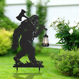 nawaza Bigfoot Metal Garden Stakes Decorative 2Pack,Solar Lights Outdoor Garden Decor Stake,Birthday Gifts for Mom Women,Decorative Metal Housewarming Ornament for Lawn Patio Yard Pathway Black.