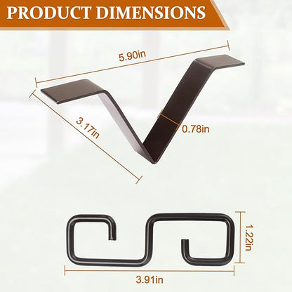 Rain Chain Clip for Gutter Adapter, Outside Hardware Rain Catcher System V Style Copper Rain Chimes Downspout Holder Connector Hook, Rain Chain Water Diverter Accessories