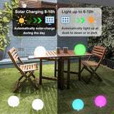8-in Solar Globe Light Outdoor, Solar Garden Ball Light for Outside w/Remote, 16 RGB Colors 4 Modes Glow Orb Lights, Waterproof Landscape Lighting w/Ground Stake for Pathway Patio Backyard Party Decor