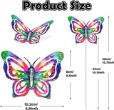 4Pcs Butterfly Garden Stakes Decor, Colorful Butterflies Decorations, Metal Yard Art for Outdoor Lawn Porch Pathway Yard Patio Plant Pot Ornaments (Butterfly- B)