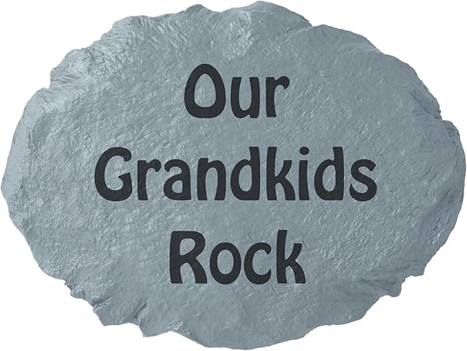 Let's Make Memories Personalized Rockin' Family Garden Stones - Garden Décor - Large - Customize Message