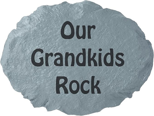 Let's Make Memories Personalized Rockin' Family Garden Stones - Garden Décor - Large - Customize Message