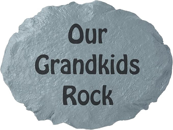 Let's Make Memories Personalized Rockin' Family Garden Stones - Garden Décor - Large - Customize Message