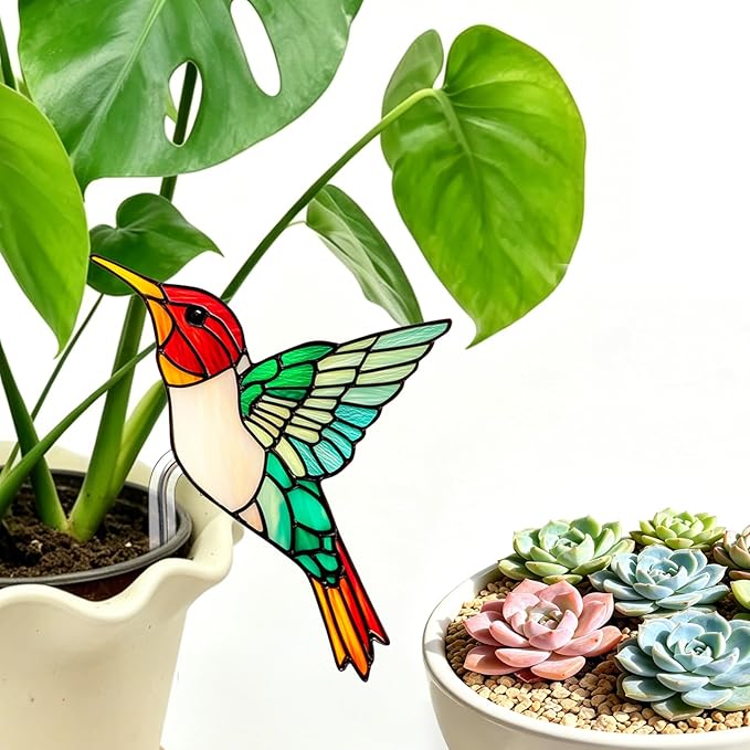 Hummingbird Gifts for Women Mom Grandma, Hanging Planter for Indoor Outdoor Garden, Bird Lover Plant Decor, Mothers Day Birthday Gifts from Daughter Son16
