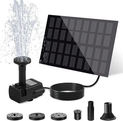 Solar Water Fountain for Bird Bath with Seperate Solar Panel 2W,Solar Fountain Pump for Pond,Water Feature Solar Water Pump