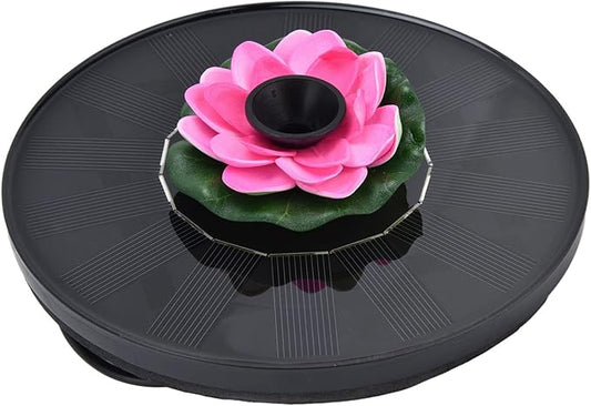 Solar Powered Fountain Water Pump, Floating Mini Solar Fountain with 4 Spray Styles, 16cm Diameter - Environmentally Friendly, Easy Setup, Ideal for Birdbaths Garden Ponds (Lotus 2)