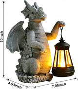Dragon Solar Outdoor Garden Statue - Dragon Outdoor Figurie Lights - Yard Decorative Outdoor Statue Suitable for Patio, Balcony, Patio Decoration - Specially Customized Gift for Mom