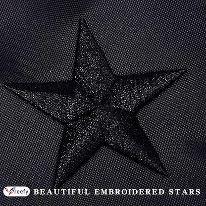 All Black American Flag 3x5 ft - Embroidered Stars,Heavy Duty Durable Nylon,Sewn Stripes,Brass Grommets,Perfect for Indoor/Outdoor Use Black US USA Flags.