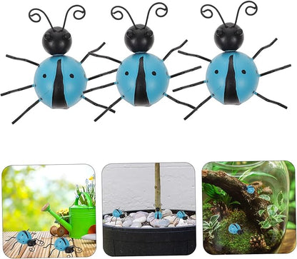 Abaodam 3pc Realistic Ladybug Ornaments Animal Decorations for Backyard for Crafts