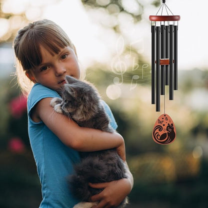 Cat Memorial Gifts Wind Chimes, Personalized Pet Loss Sympathy Gifts to Honor and Remember Cats, Memorial Cat Lover Windchimes Present for Loss of Cat Passing Away