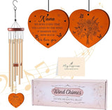 Nana Gifts for Mother's Day Birthday Christmas Thanksgiving from Grandkids Grandchildren, Nana Garden Gifts for Grandma, 26Inch Wind Chimes for Outside with S Hook Greeting Card