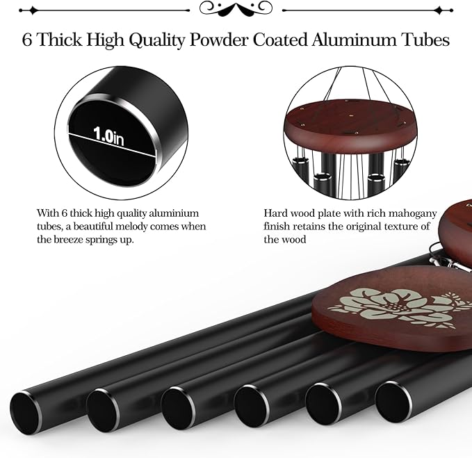 Suntimber Extra Large Wind Chimes Outside Deep Tone, 58" Memorial Wind Chimes for Loss of Loved One,Memorial Sympathy Gifts, Church Wind Chime for Outside Garden,Yard,Patio and Lawn