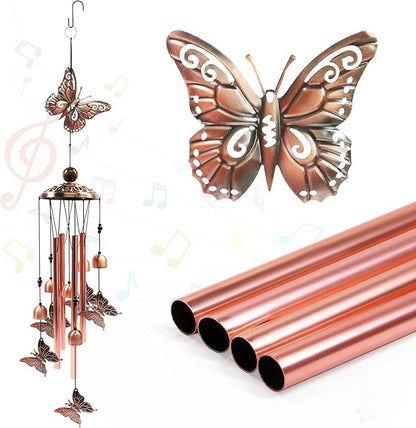 SumDirect Butterfly Wind Chime for House Decor, Wind Chimes for Outside, Memorial Wind Chimes, Memorial Gifts for Front Porch, Patio, Balcony Decor